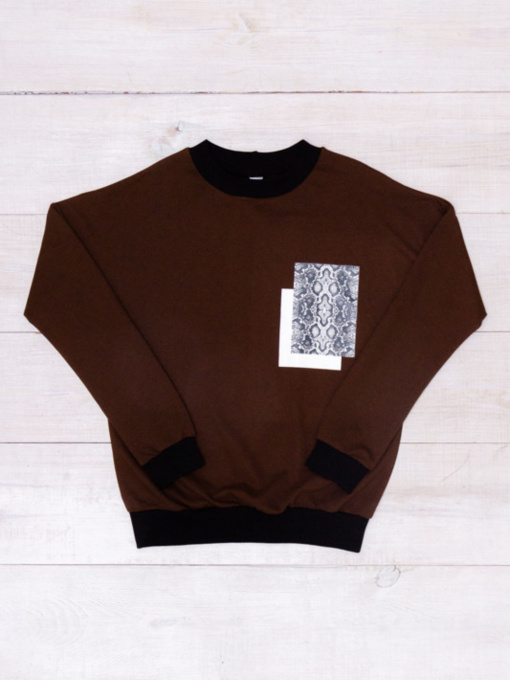 Свитшот Носи своє модель 8175-057-33-korichnevij Фото