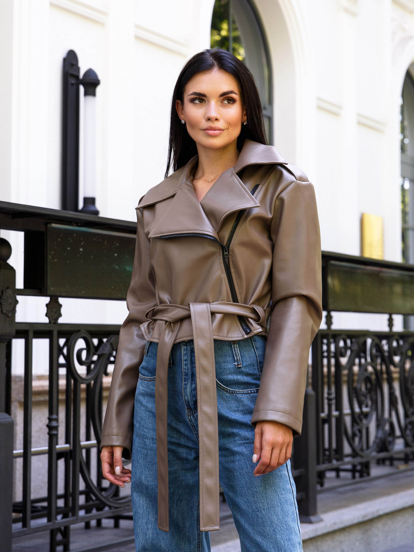 Куртка кожаная Jadone Fashion модель Kurtka_Mriya_mokko Фото