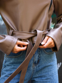 Куртка кожаная Jadone Fashion модель Kurtka_Mriya_mokko Фото