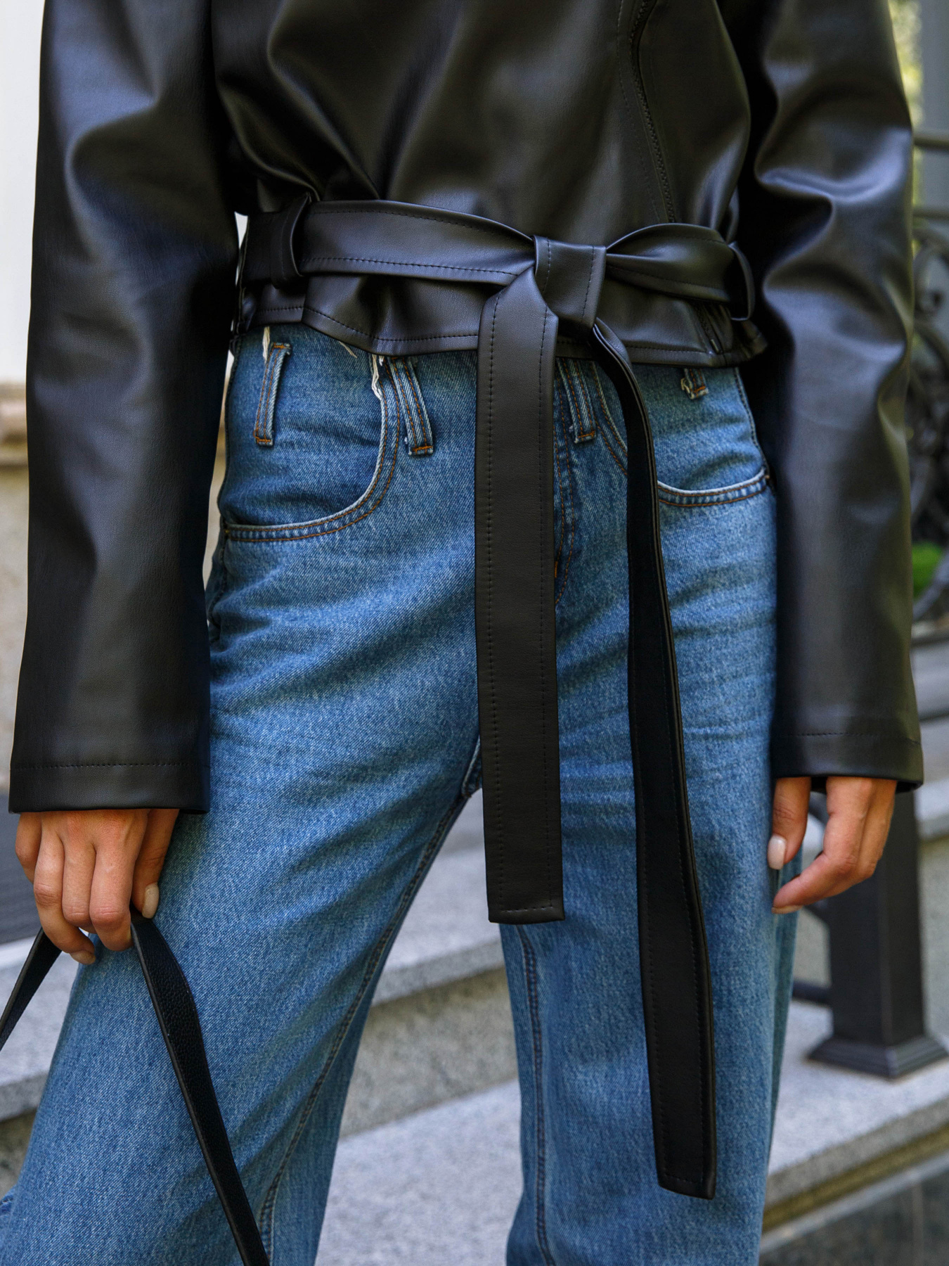 Куртка кожаная Jadone Fashion модель Kurtka_Mriya_chor Фото