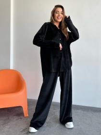 Повседневный костюм ISSA Plus модель 14188_black Фото