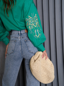 Сорочка повсякденна ISSA Plus модель SA-484_green Фото