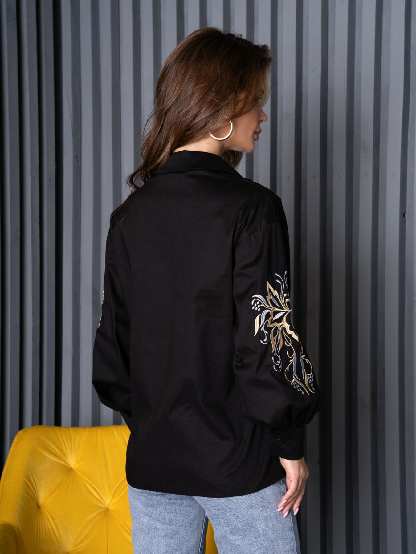 Рубашка ISSA Plus модель SA-484_black Фото