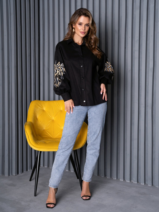 Рубашка ISSA Plus модель SA-484_black Фото