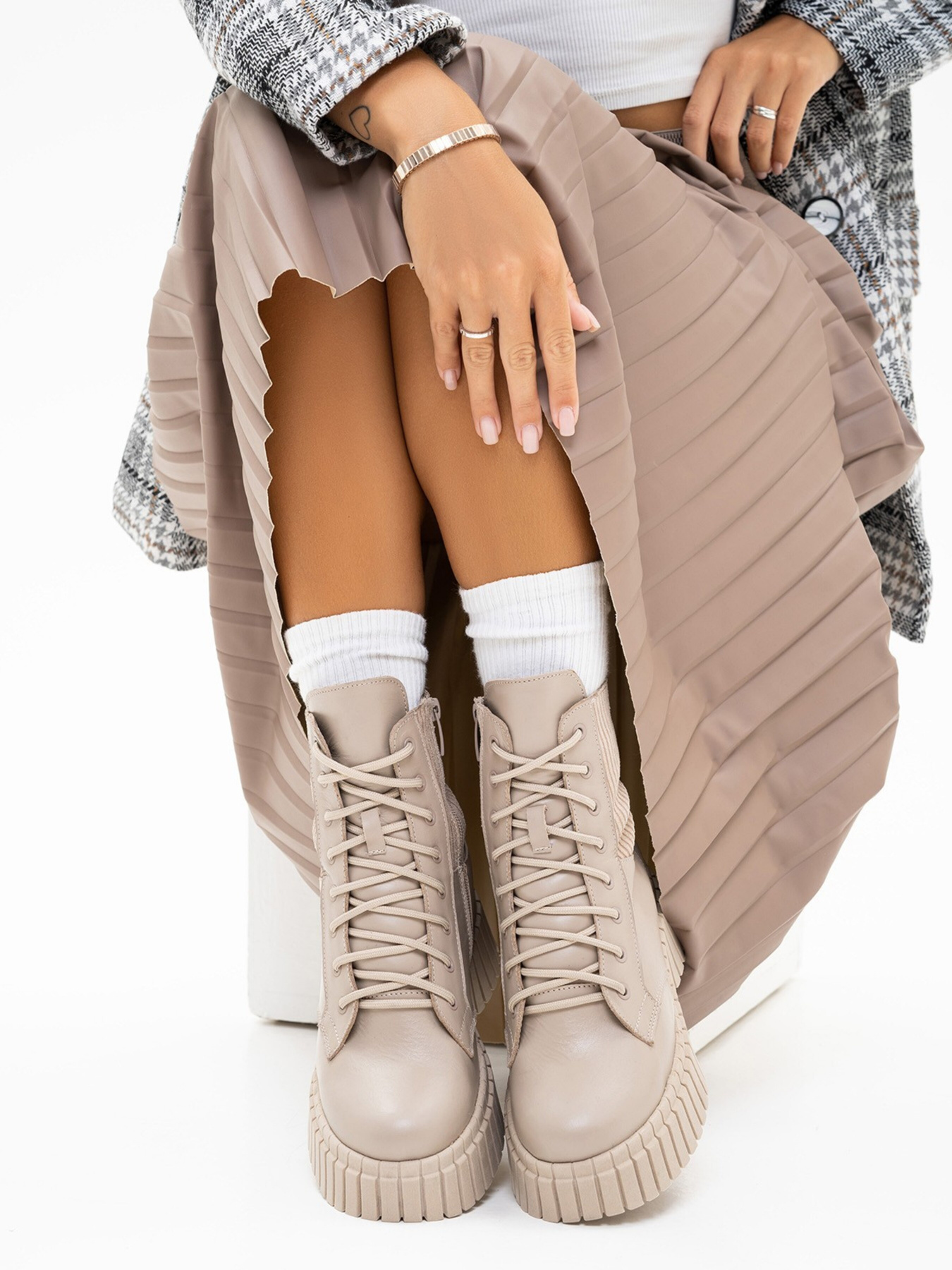 Черевики ISSA Plus модель OB2-287_beige Фото