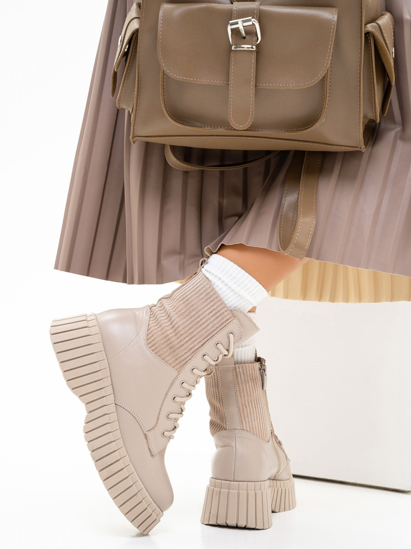 Черевики ISSA Plus модель OB2-287_beige Фото