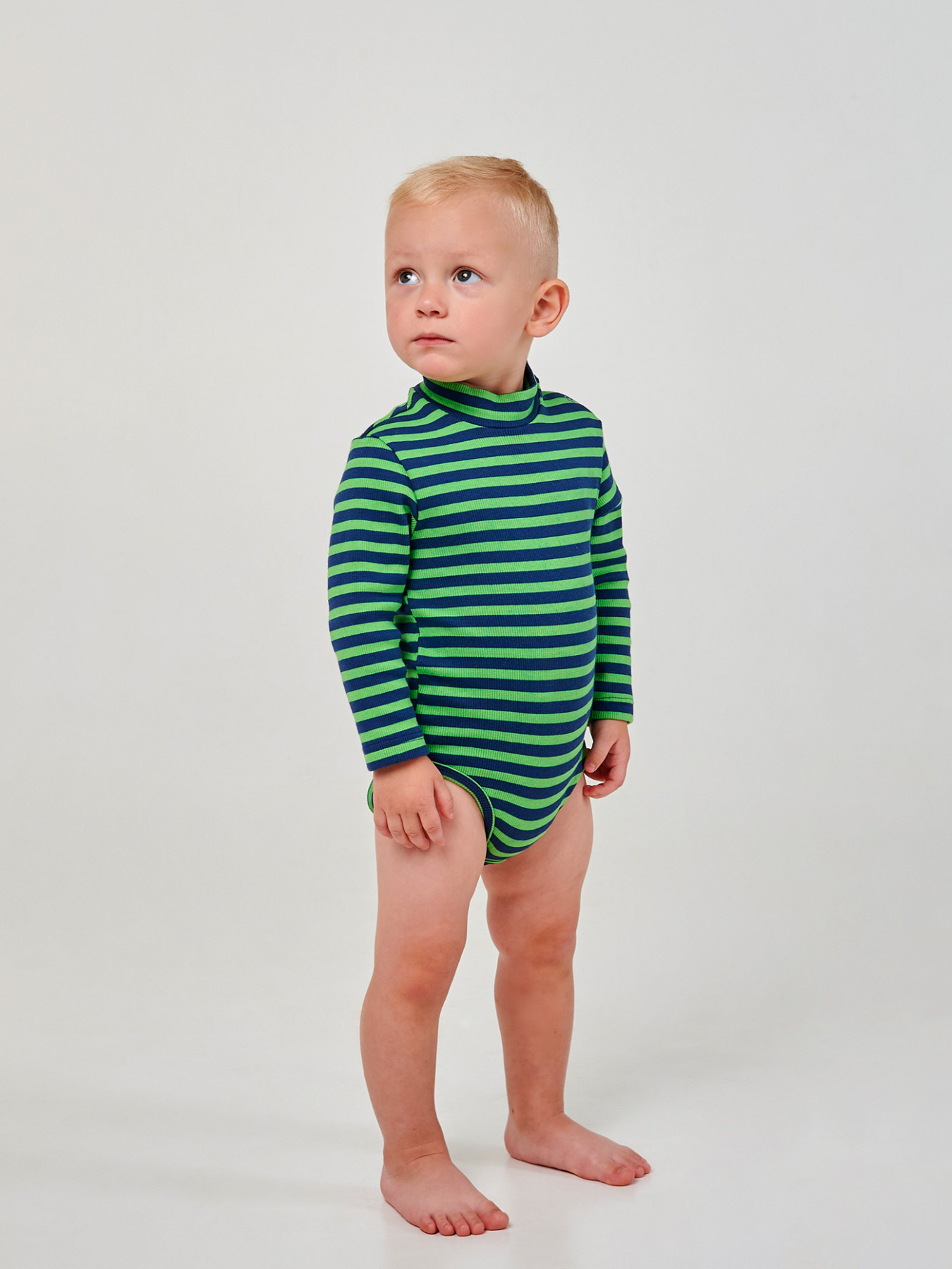 Боді для немовлят SMIL модель smil_102752-1-poloska-salatovo-sinaa Фото