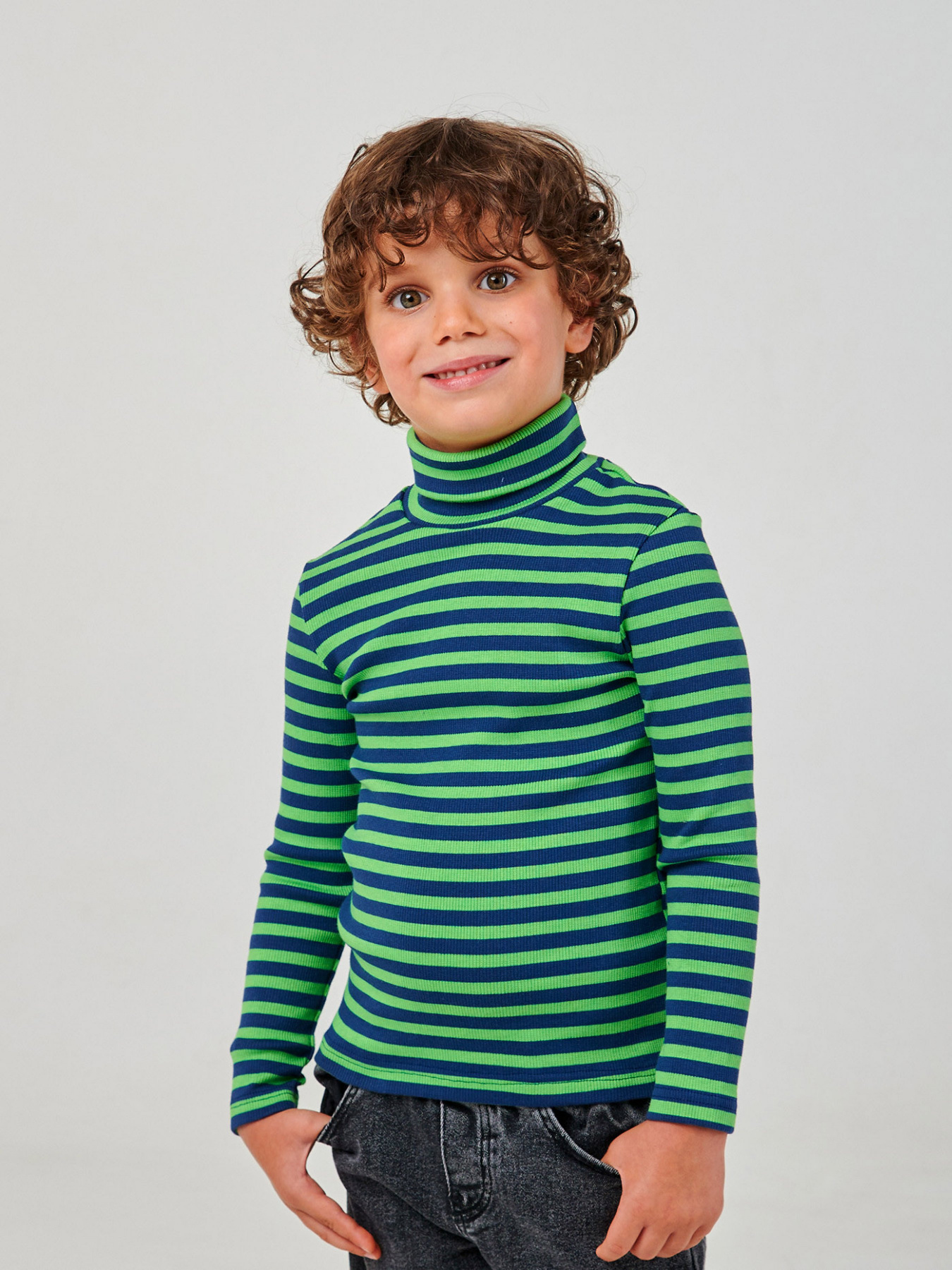 Водолазка SMIL модель smil_114953-1-poloska-salatovo-sinaa Фото