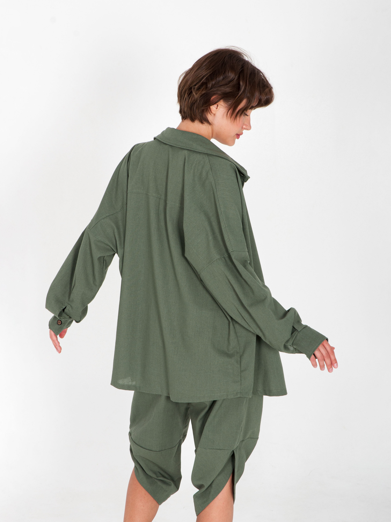 Сорочка повсякденна IJ модель ij-sorochka-linen-haki Сорочка повсякденна IJ модель ij-sorochka-linen-haki Фото