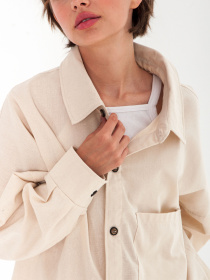 Рубашка IJ модель ij-sorochka-linen-bej Фото