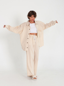 Рубашка IJ модель ij-sorochka-linen-bej Фото