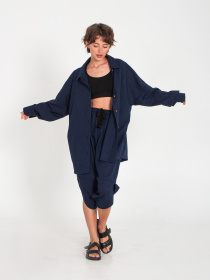 Рубашка повседневная IJ модель ij-sorochka-linen-navy Фото