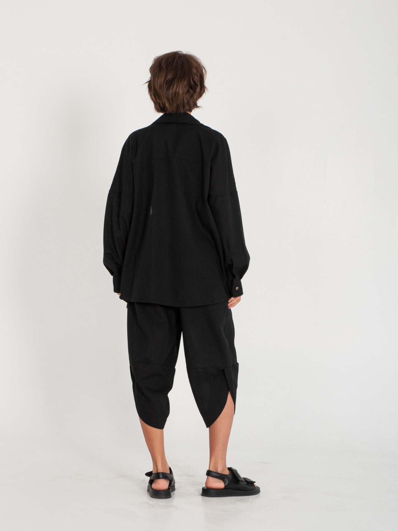 Сорочка IJ модель ij-sorochka-linen-black Фото