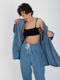 Сорочка IJ модель ij-sorochka-velvet-blue Фото