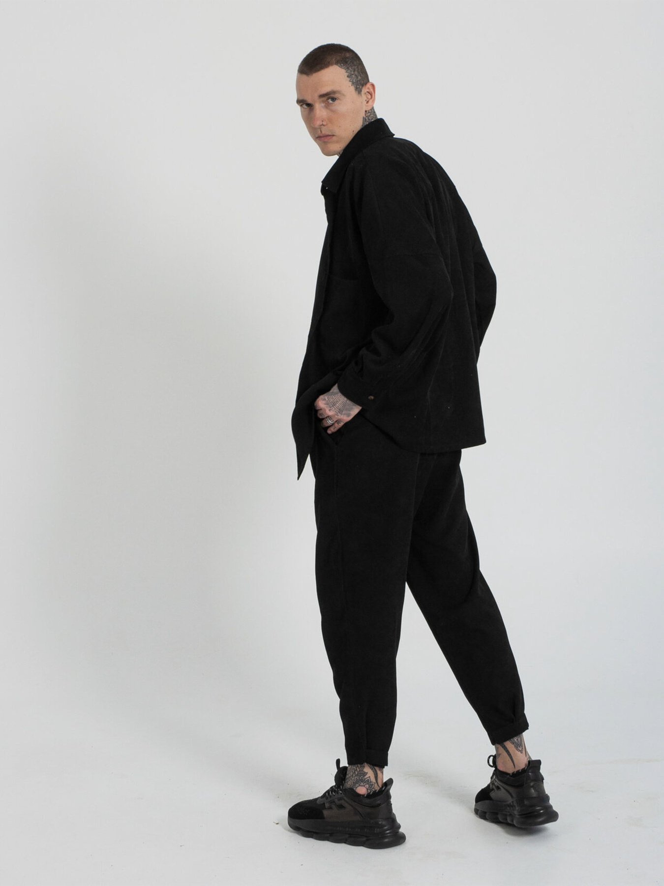 Сорочка повсякденна IJ модель ij-sorochka-velvet-black-men Фото