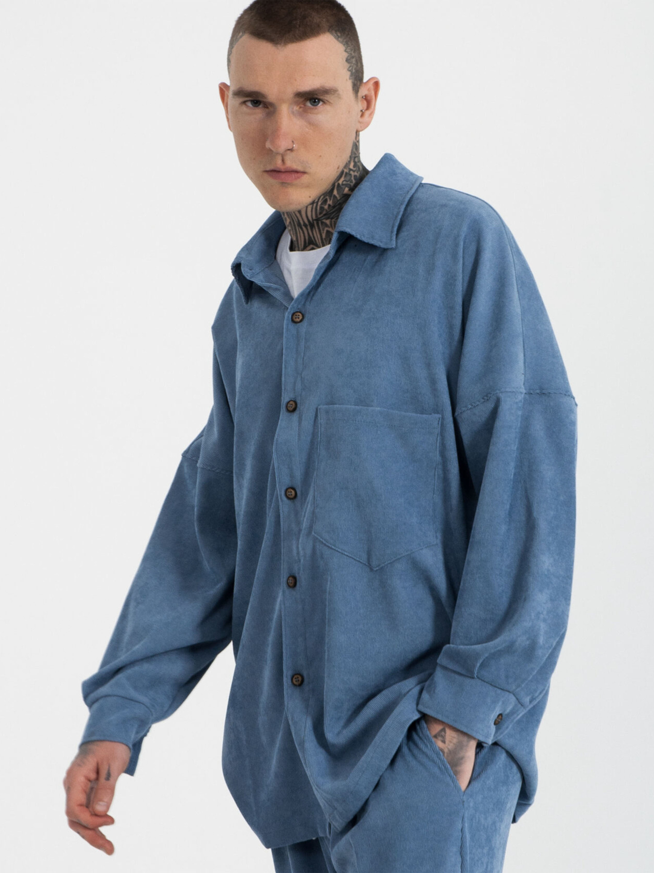 Рубашка повседневная IJ модель ij-sorochka-velvet-blue-men Фото