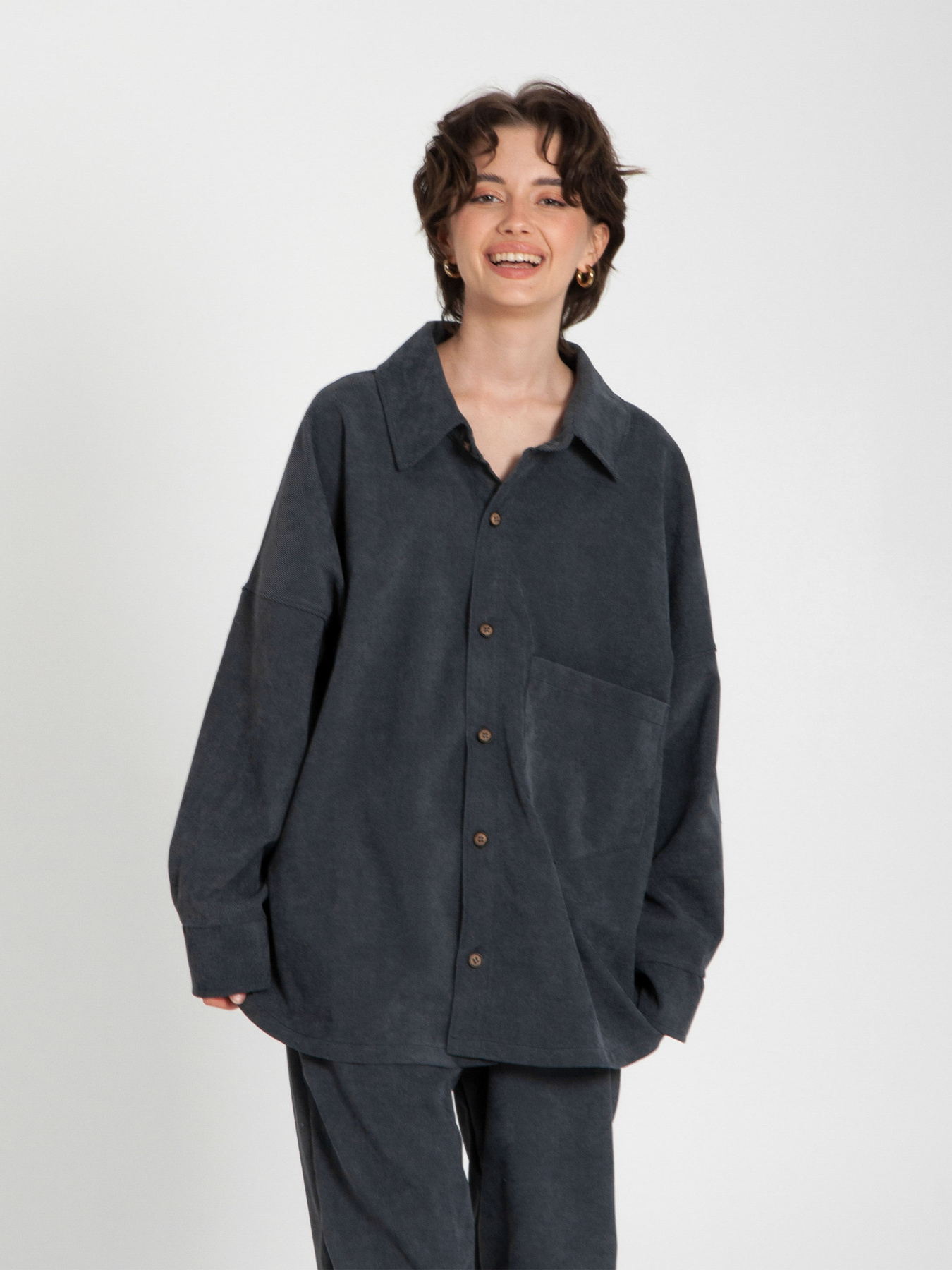 Рубашка IJ модель ij-sorochka-velvet-grafit Фото