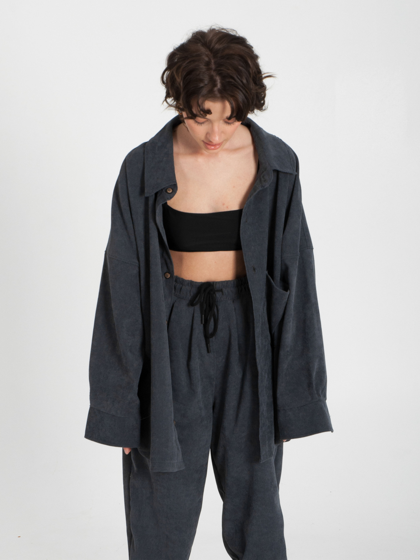 Сорочка повсякденна IJ модель ij-sorochka-velvet-grafit Фото