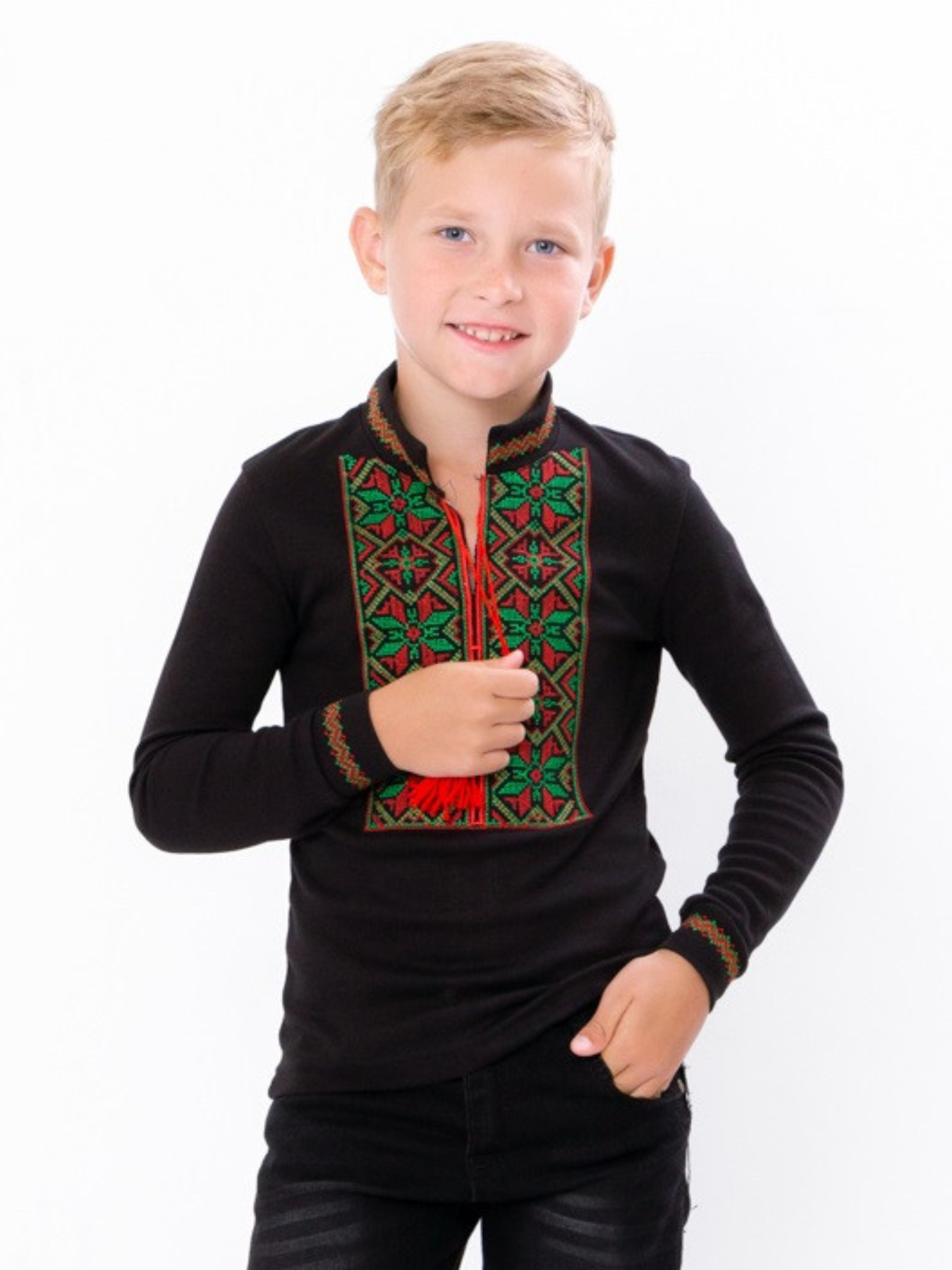 Вишита сорочка Носи своє модель 6128-015-22-zelenij-chervonij Фото