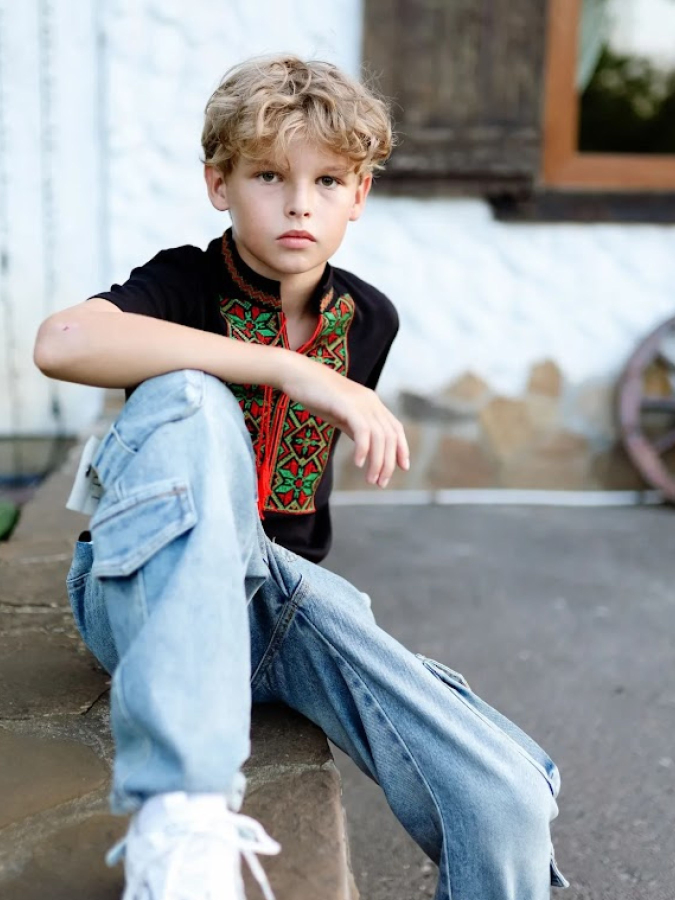 Вышитая рубашка Носи своє модель 6127-015-22-zelenij-chervonij Фото