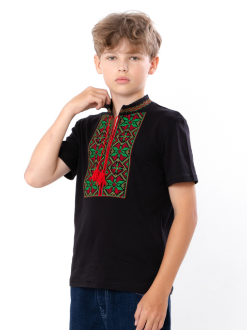 Вишиванки Носи своє модель 6127-015-22-zelenij-chervonij Фото