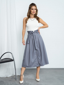 Юбка миди ISSA Plus модель 13140_gray Фото