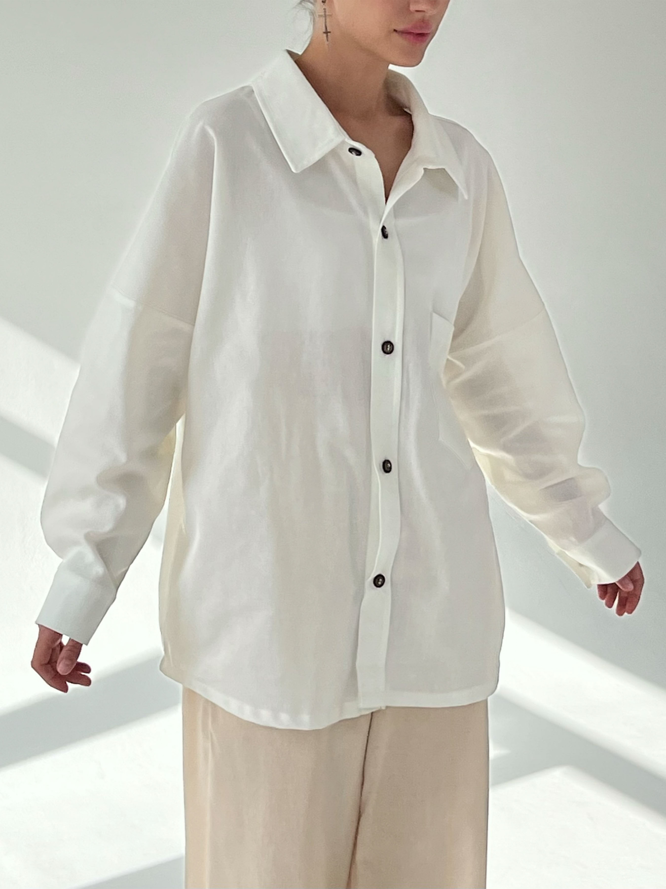 Рубашка IJ модель ij-sorochka-linen-milk Фото