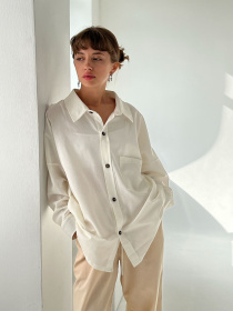 Сорочка повсякденна IJ модель ij-sorochka-linen-milk Сорочка повсякденна IJ модель ij-sorochka-linen-milk Фото