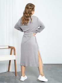 Сукня міді ISSA Plus модель 13552_gray Фото