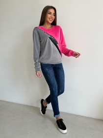 Світшот ISSA Plus модель 13665_grayraspberry Фото