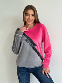 Світшот ISSA Plus модель 13665_grayraspberry Фото