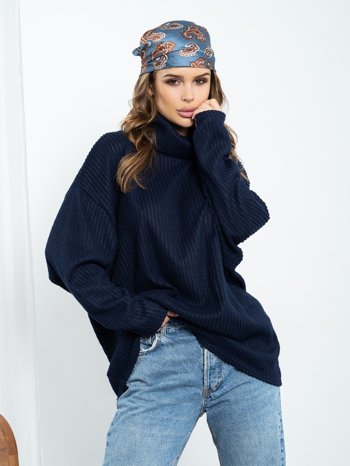 Свитер ISSA Plus модель 13763_darkblue Фото