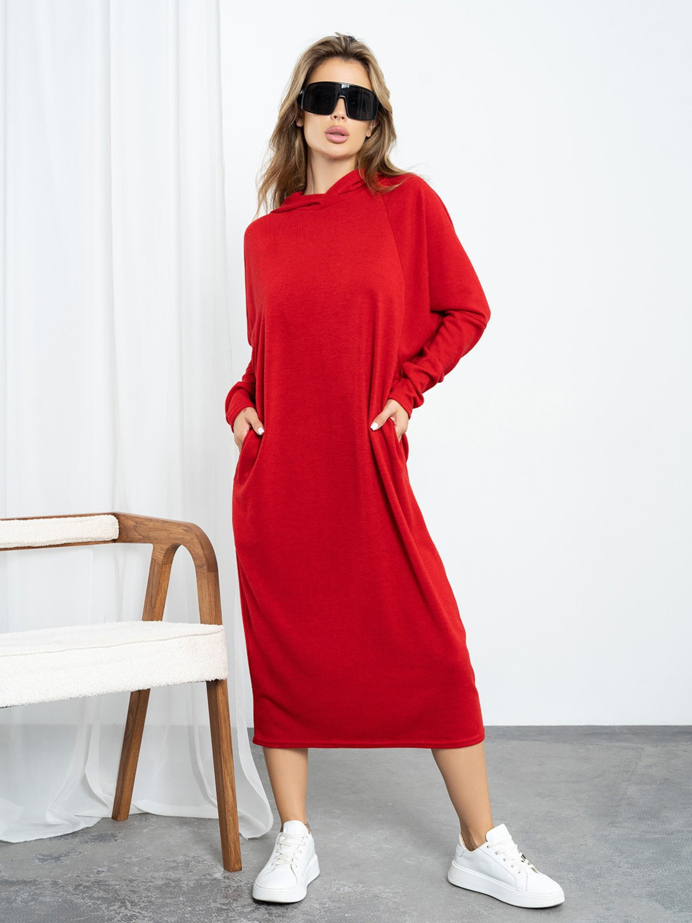 Сукня міді ISSA Plus модель 14192_red Фото