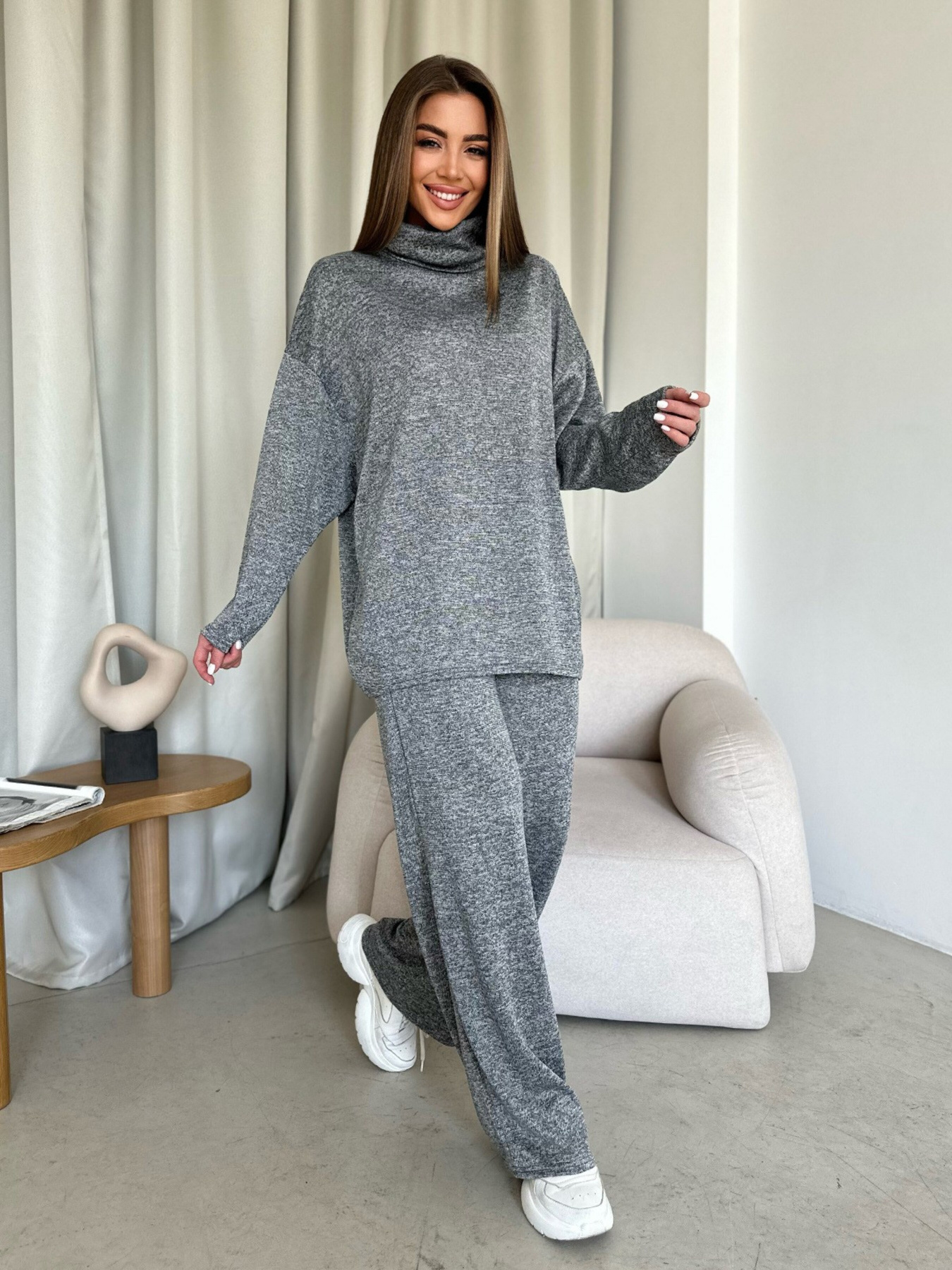 Повсякденний костюм ISSA Plus модель 14193_gray Фото