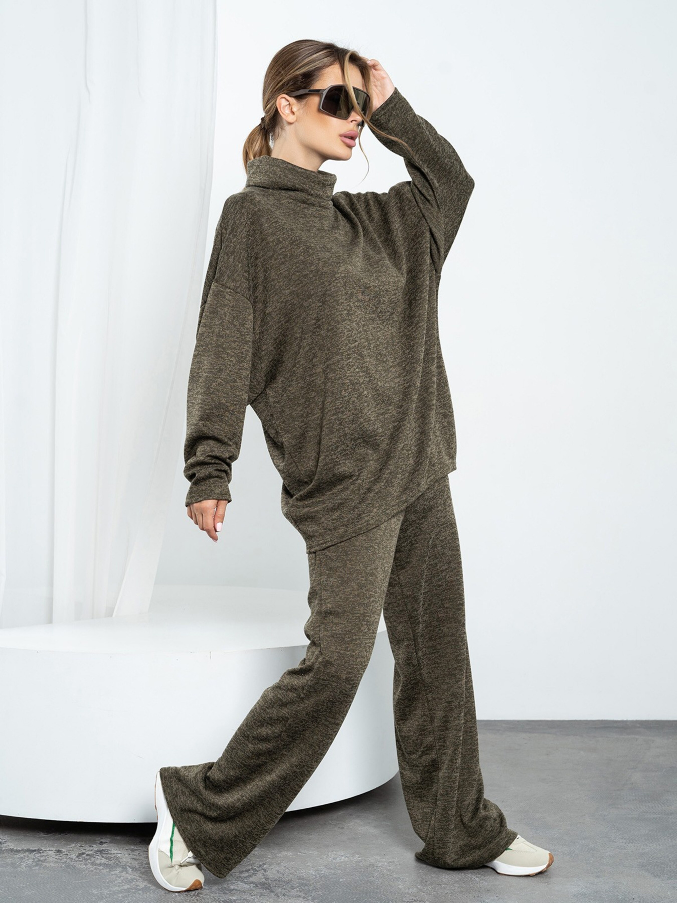 Костюм ISSA Plus модель 14193_khaki Фото