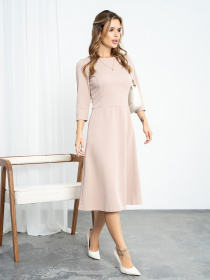 Платье миди ISSA Plus модель 14196_beige Фото