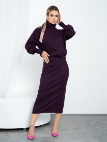 Повседневный костюм ISSA Plus модель 14199_purple Фото