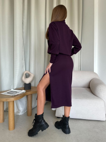 Повседневный костюм ISSA Plus модель 14201_purple Повседневный костюм ISSA Plus модель 14201_purple Фото