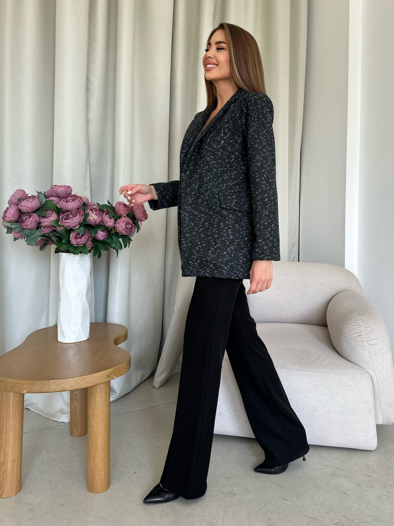 Пиджак ISSA Plus модель 14209_black Фото