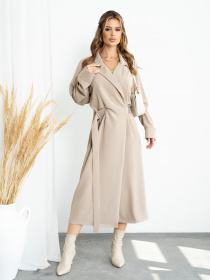 Платье миди ISSA Plus модель 14210_beige Фото