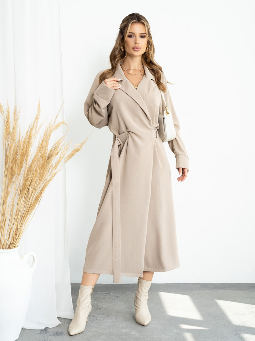 Платье миди ISSA Plus модель 14210_beige Фото