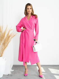 Платье миди ISSA Plus модель 14210_raspberry Фото