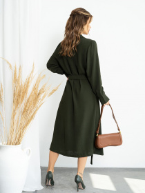 Платье миди ISSA Plus модель 14210_khaki Фото