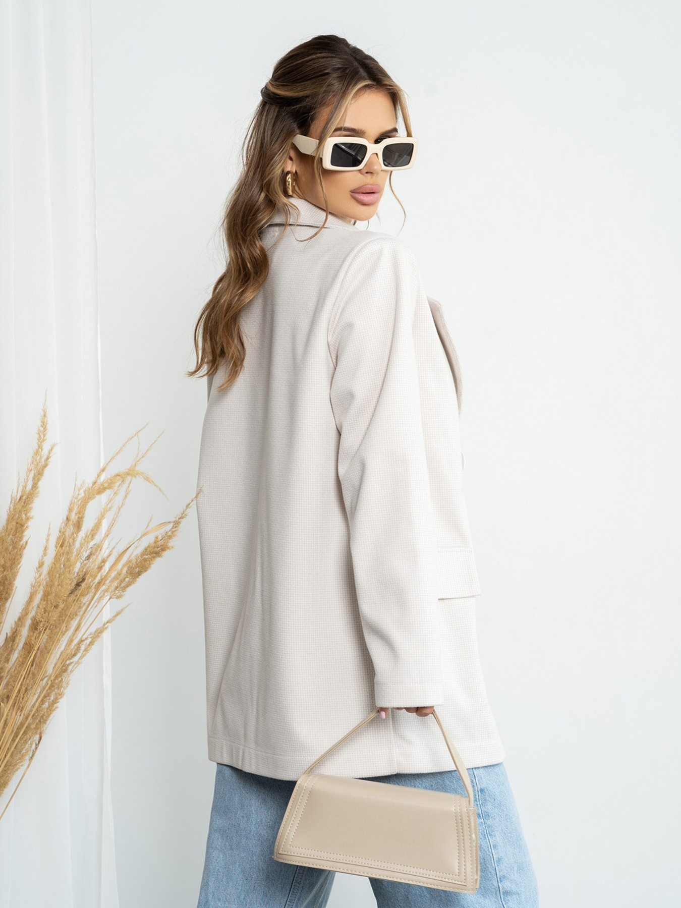 Блейзер ISSA Plus модель 14214_beige Фото