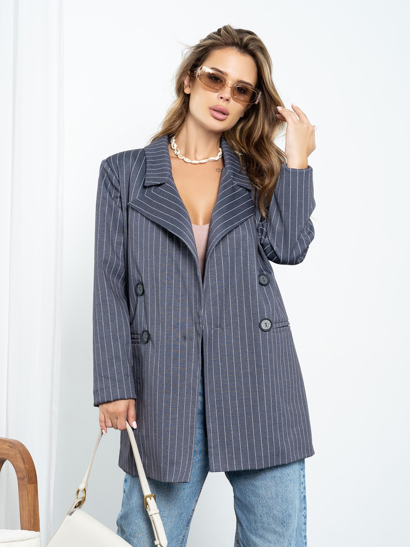 Блейзер ISSA Plus модель 14218_gray Фото