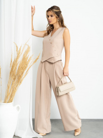 Повседневный костюм ISSA Plus модель 14219_beige Фото