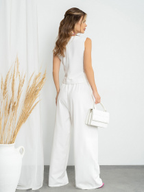 Деловой костюм ISSA Plus модель 14219_milk Фото