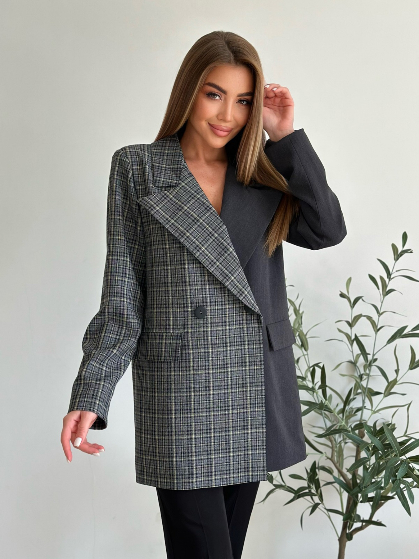 Блейзер ISSA Plus модель 14222_darkgray Фото