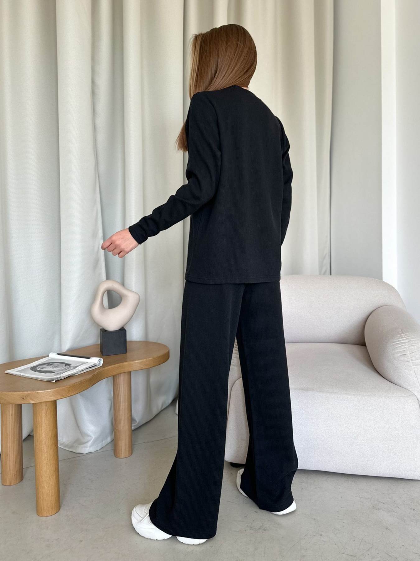 Повседневный костюм ISSA Plus модель 12531A_black Фото