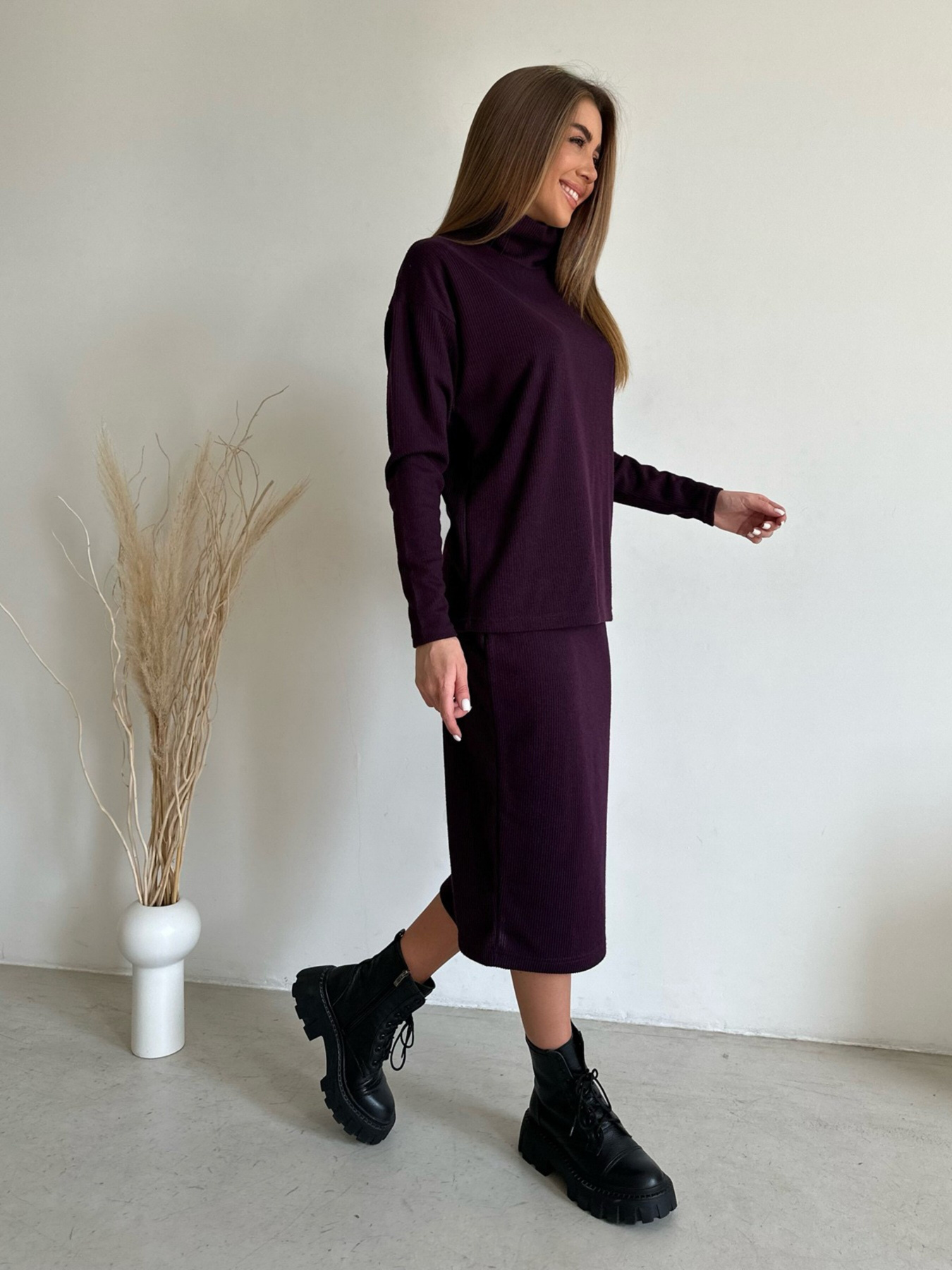 Повсякденний костюм ISSA Plus модель 13651A_violet Повсякденний костюм ISSA Plus модель 13651A_violet Фото